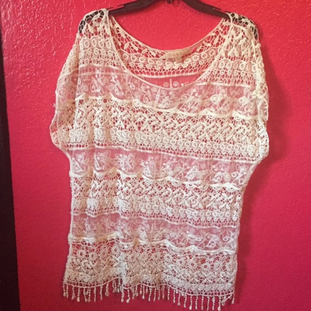 NWOT plus size lace blouse